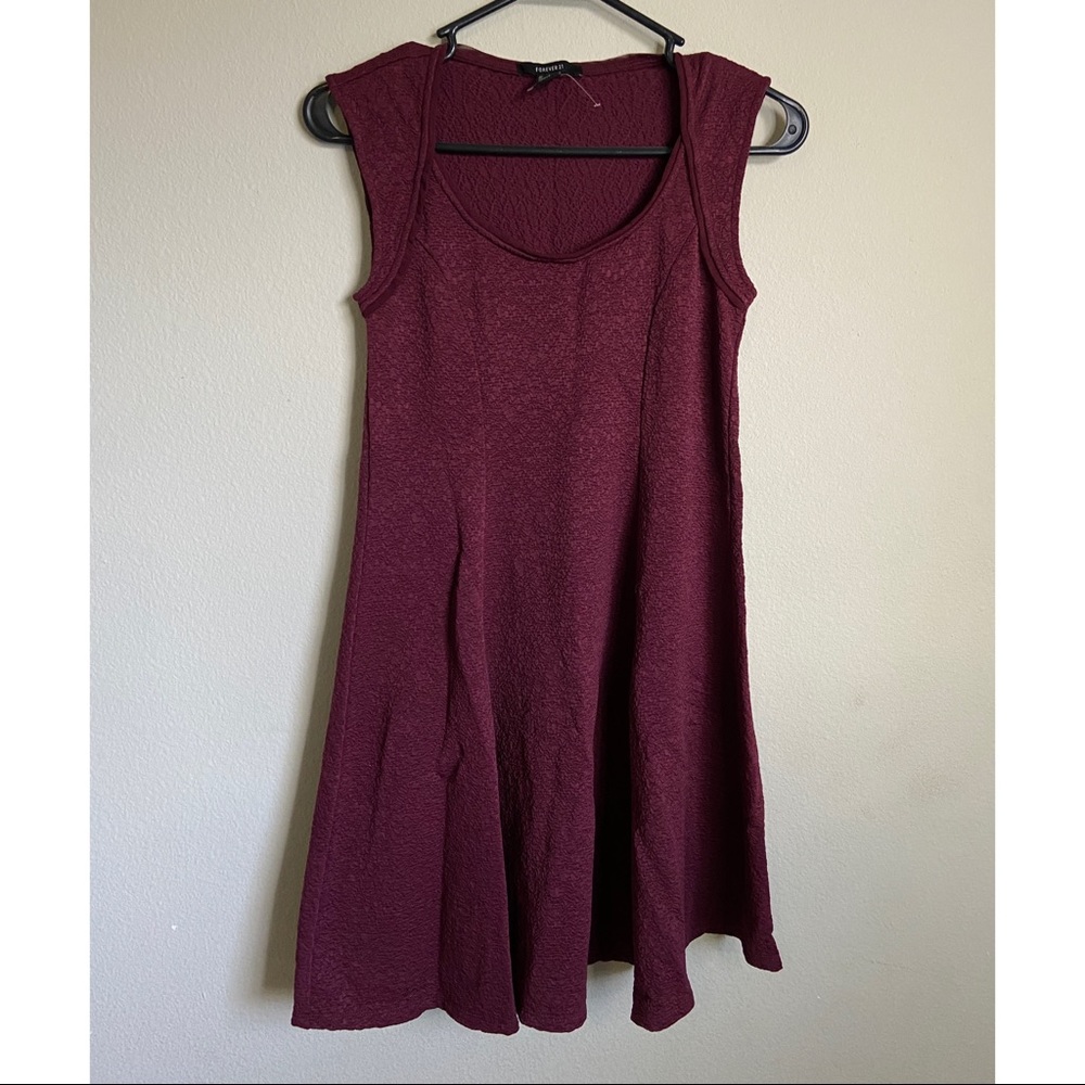 Maroon Red Wine Skater Dress 🛹